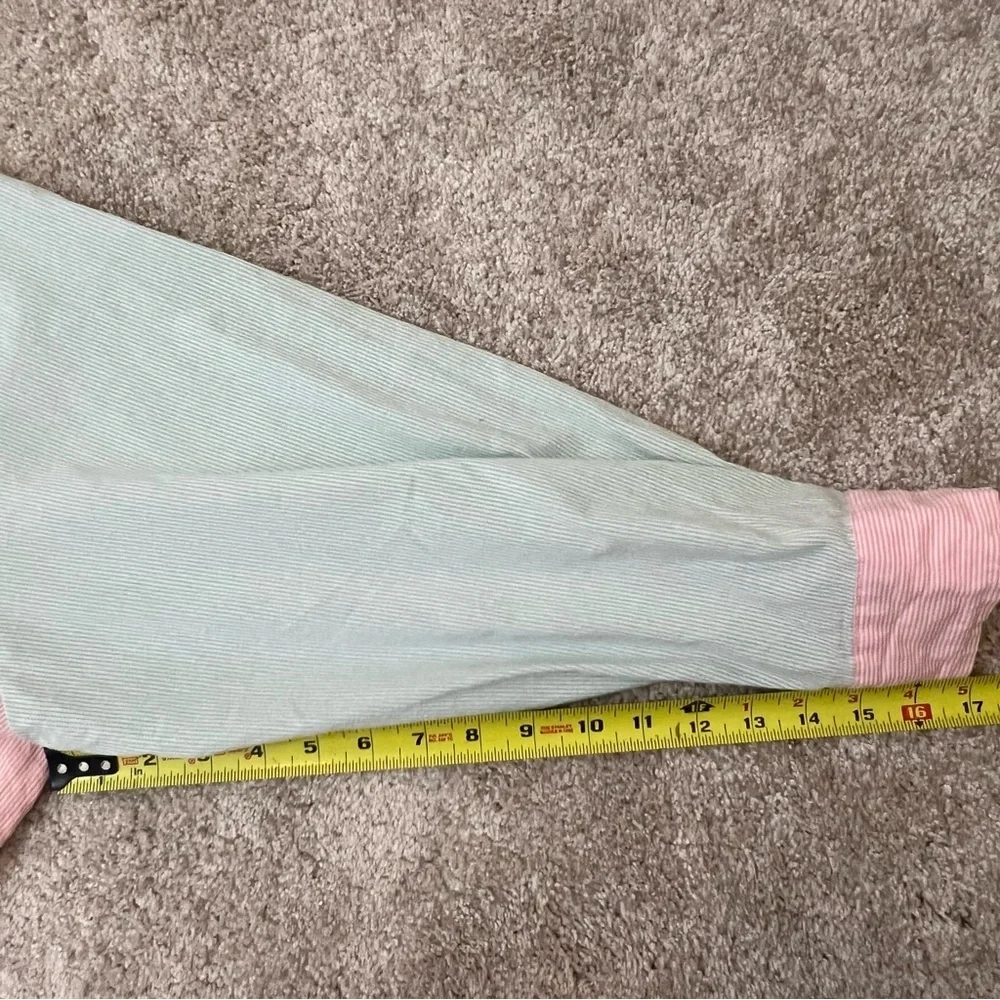 Mable Hazel Color Block Long Sleeve Button Down Shirt Relaxed Fit M/L Pastel - Picture 9 of 9